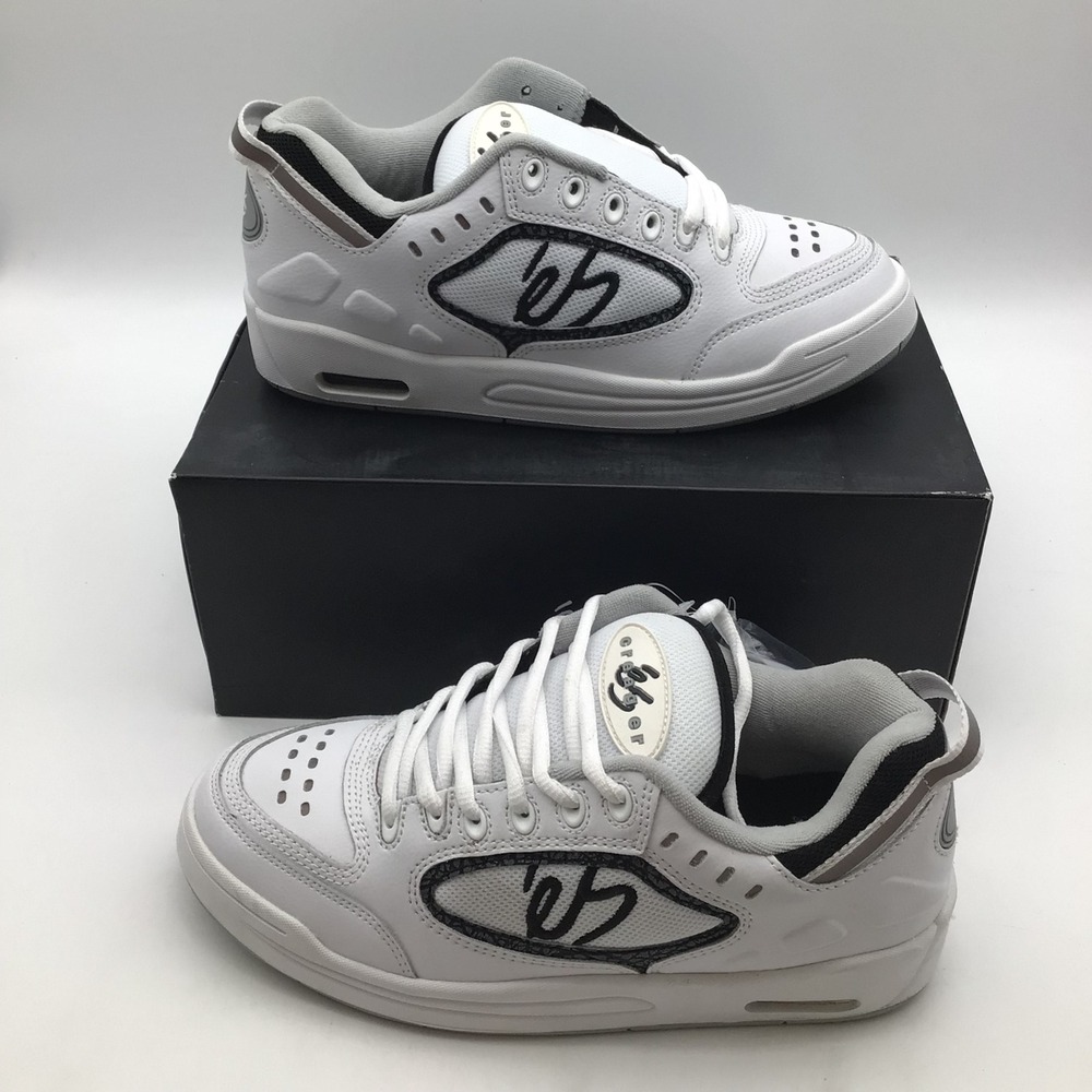 es Creager Mens Skate Shoes White Grey Black 5102000062 Size 9 NEW